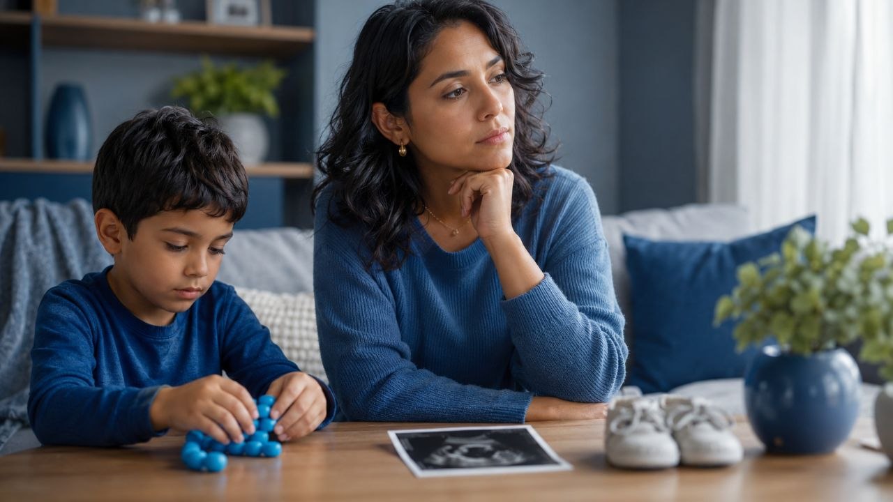 mamá con su hijo en un artículo sobre la probabilidad de autismo en hermanos