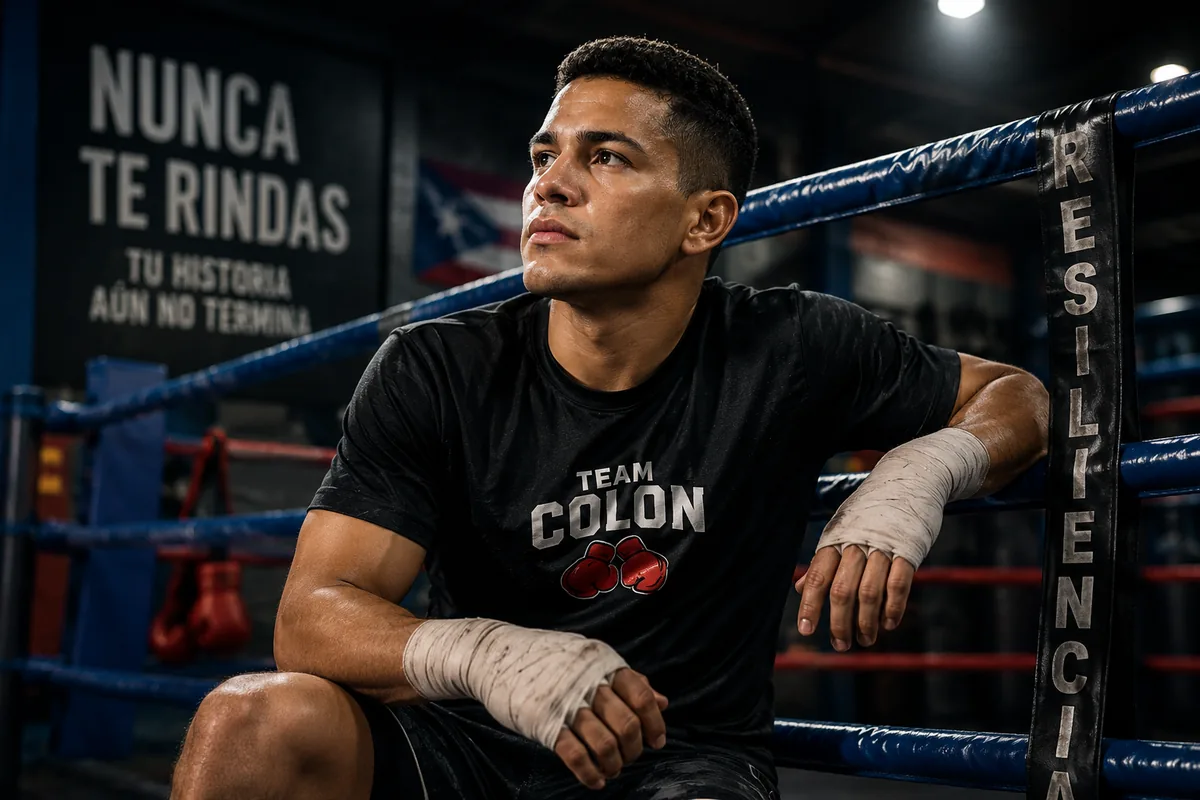 Imagen ilustrativa generada con inteligencia artificial de un boxeador en un gimnasio para acompañar una noticia sobre Prichard Colón