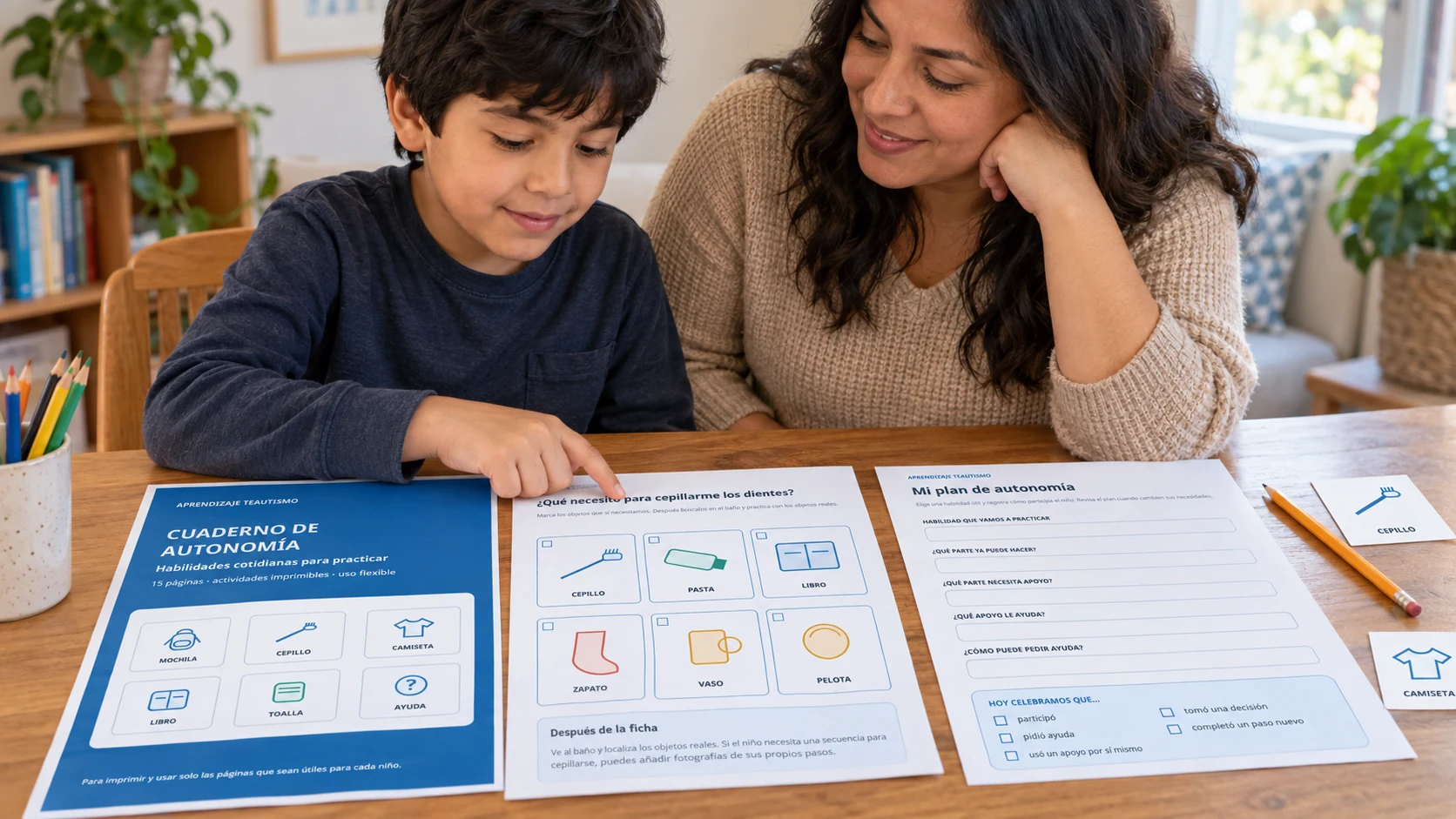 Cuaderno de autonomía para niños autistas: actividades de habilidades cotidianas en PDF gratis